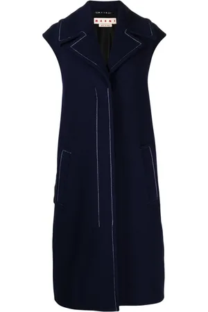 Marni Contrast-stitching single-breasted gilet coat