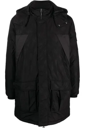 EA7 Logo-patch hooded jacket