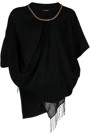 JUNYA WATANABE Fringe-detail draped top