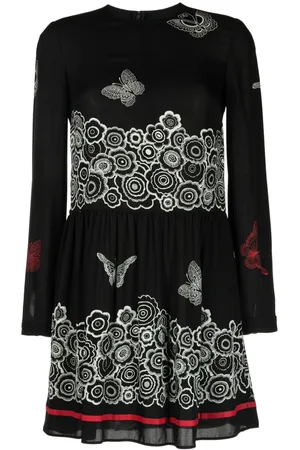 VALENTINO GARAVANI 2010s floral-print silk minidress