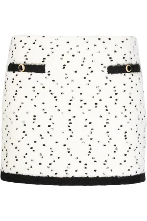 Alessandra Rich Polka-dot contrast-trim miniskirt