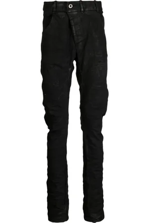 11 BY BORIS BIDJAN SABERI Distressed drop-crotch skinny trousers