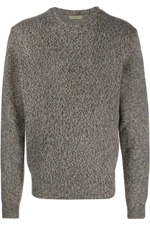 corneliani Mélange-knit crew-neck jumper
