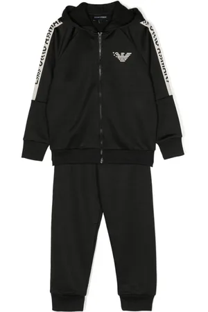 Emporio Armani Logo-print zip-up tracksuit