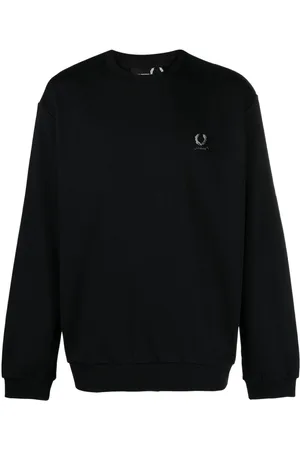 Fred Perry Slogan-embroidered cotton sweatshirt