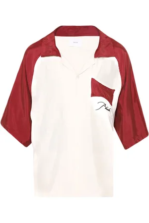 Rhude Logo-embroidered cotton shirt