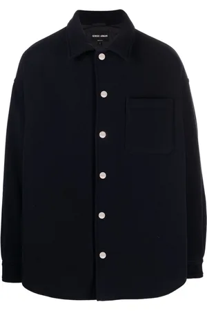 Giorgio Armani Felted virgin wool shirt jacket