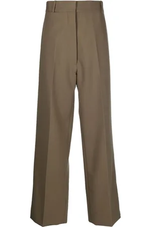 Quira Pressed-crease wool tailored trousers