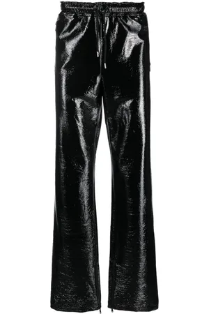 Courrèges High-shine finish straight-leg trousers
