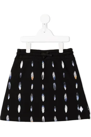 MARCELO BURLON A-line feather print skirt