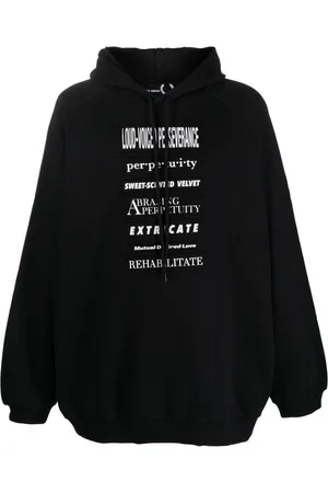 Fred Perry Slogan-patches cotton hoodie