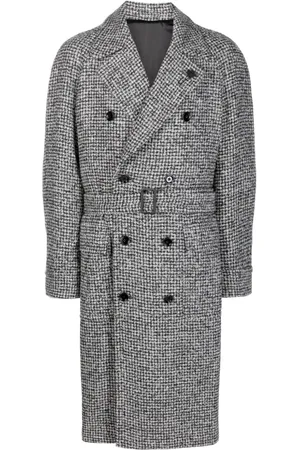 LARDINI Belted double-breasted coat
