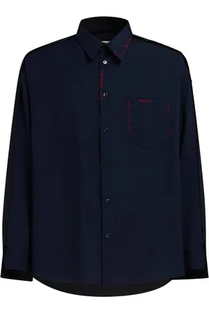 Marni Panelled virgin-wool shirt