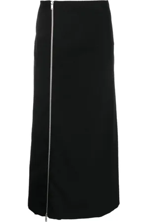 Jil Sander Off-centre wool maxi skirt