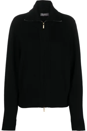 LORENA ANTONIAZZI Spread-collar virgin wool-blend cardigan