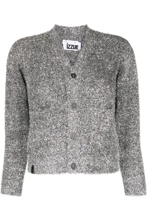 Izzue Lurex-detail V-neck cardigan