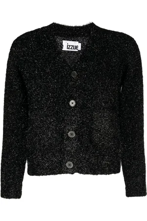 Izzue Lurex-detail V-neck cardigan