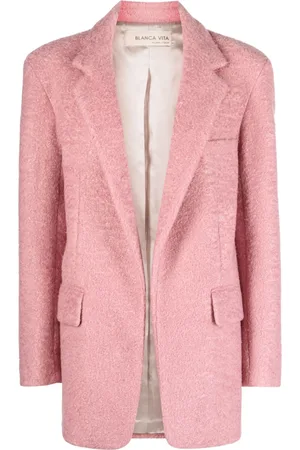 BLANCA Notched-lapels textured-finish blazer