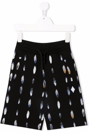 MARCELO BURLON Feather-print cotton-blend track shorts