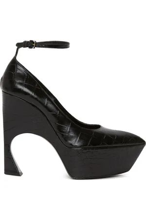 Victoria Beckham 100mm crocodile-embossed effect leather pumps