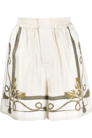 Alexander Wang Baroque-print silk shorts