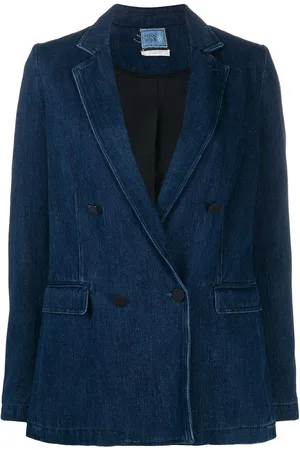 FORTE FORTE Double-breasted denim blazer