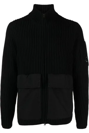C.P. Company Lens-detail ribbed-knit cardigan
