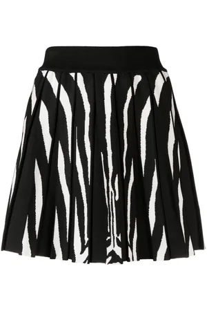 Balmain Zebra jacquard miniskirt