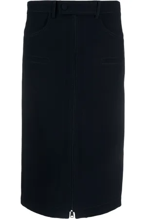 Nº21 Zip-up midi pencil skirt