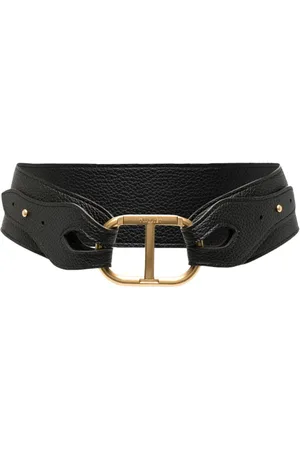 Twin-Set Logo-buckle faux-leather belt