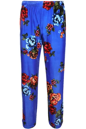 Vetements Floral-print velvet track pants