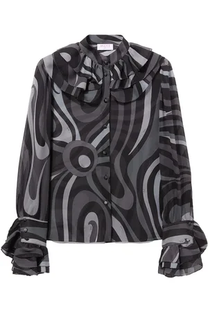Puccini Marmo-print silk shirt
