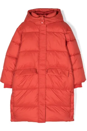 Stella McCartney Logo-embossed hooded padded coat