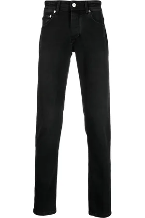 BARBA Logo-patch cotton-blend slim jeans
