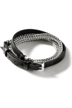 John Hardy Sterling Icon Wrap leather bracelet