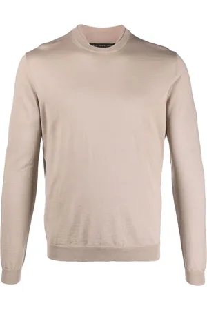 LOW BRAND Layered-neckline merino wool jumper