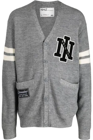 Izzue Logo-patches V-neck cardigan