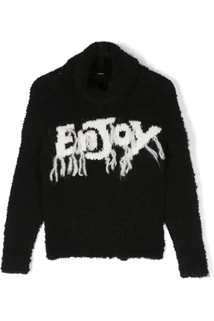 MONNALISA High-neck chunky-knit wool sweater