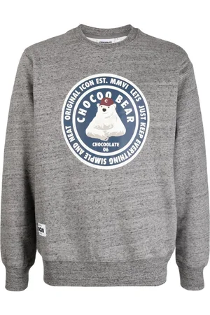 Chocoolate Chocoobear-print mélange sweatshirt