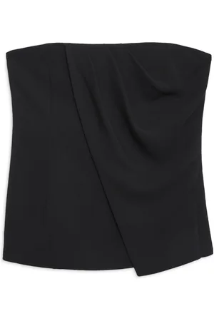 ANINE BING Halle draped strapless top