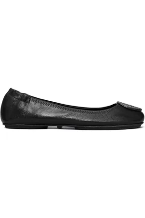 Tory Burch Minnie logo-plaque ballerina shoes