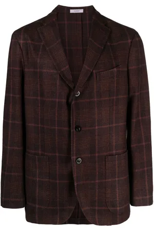 Boglioli Plaid-check single-breasted blazer