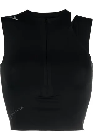 Y-3 Logo-print cropped tank top