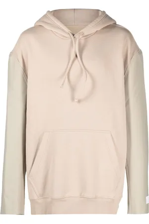 Maison Margiela Logo-appliqué contrast-sleeve hoodie