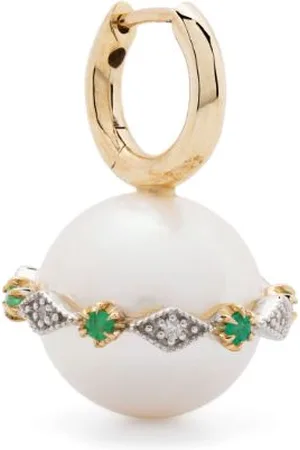 Pascale Monvoisin 9kt yellow gold Chelsea N°4 pearl and diamond earring