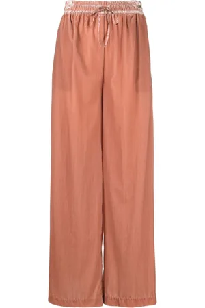Twin-Set Wide-leg velvet trousers
