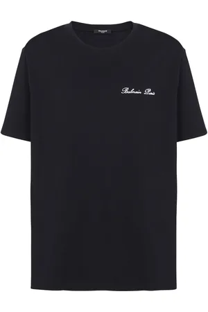 Balmain Logo-embroidered cotton T-shirt