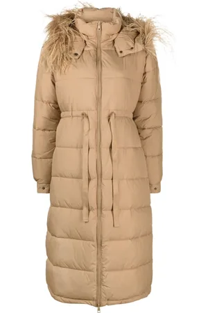Twin-Set Feather-trimmed hood padded parka