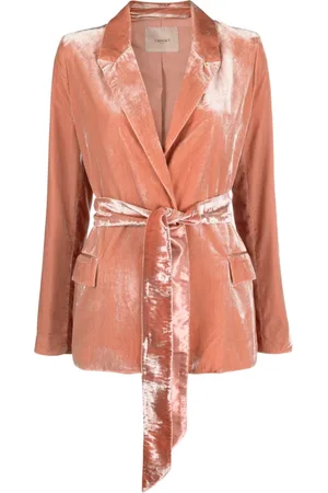 Twin-Set Single-breasted velvet blazer
