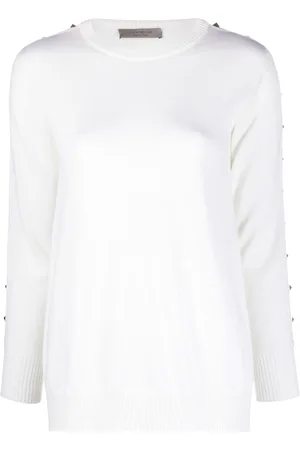D.EXTERIOR Stud-embellished wool jumper